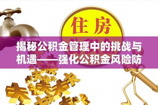 萨尔图揭秘公积金管理中的挑战与机遇——强化公积金风险防控的多维策略