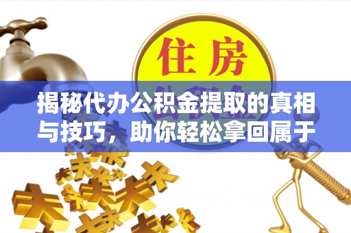 萨尔图揭秘代办公积金提取的真相与技巧，助你轻松拿回属于你的钱