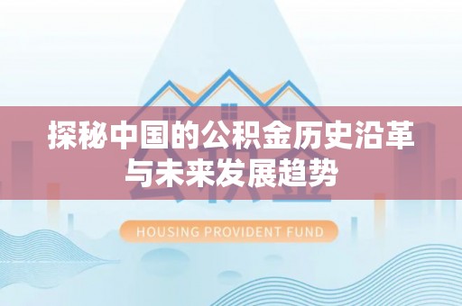 萨尔图探秘中国的公积金历史沿革与未来发展趋势