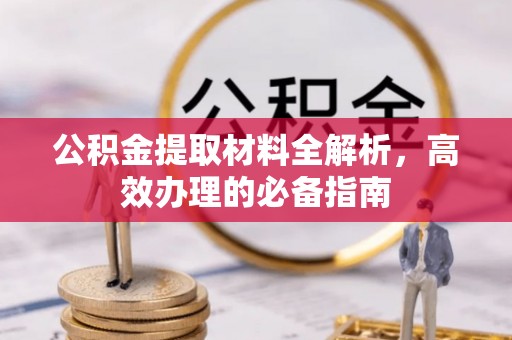 萨尔图公积金提取材料全解析，高效办理的必备指南