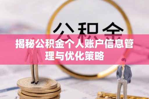 萨尔图揭秘公积金个人账户信息管理与优化策略