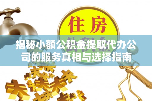 萨尔图揭秘小额公积金提取代办公司的服务真相与选择指南
