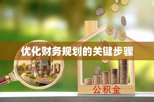 萨尔图优化财务规划的关键步骤