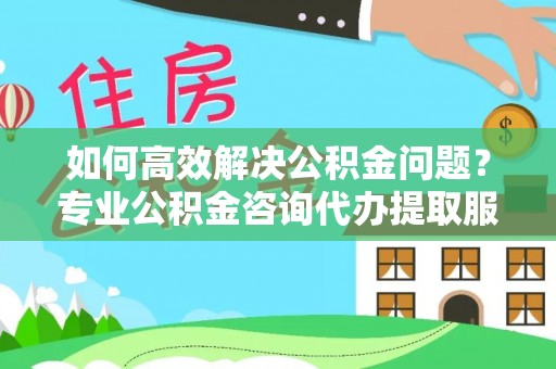 萨尔图如何高效解决公积金问题？专业公积金咨询代办提取服务来帮你