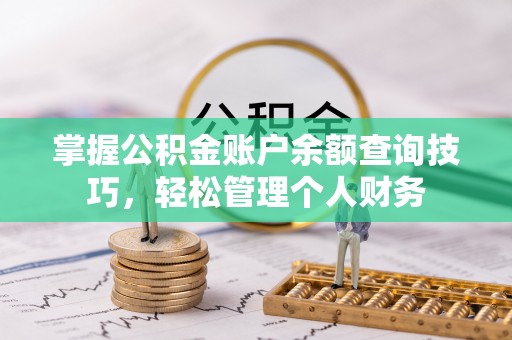 萨尔图掌握公积金账户余额查询技巧，轻松管理个人财务