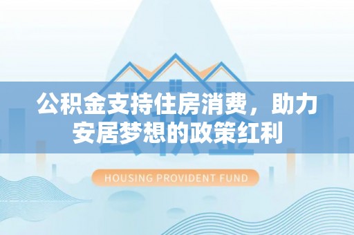 萨尔图公积金支持住房消费，助力安居梦想的政策红利