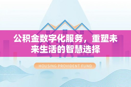 萨尔图公积金数字化服务，重塑未来生活的智慧选择