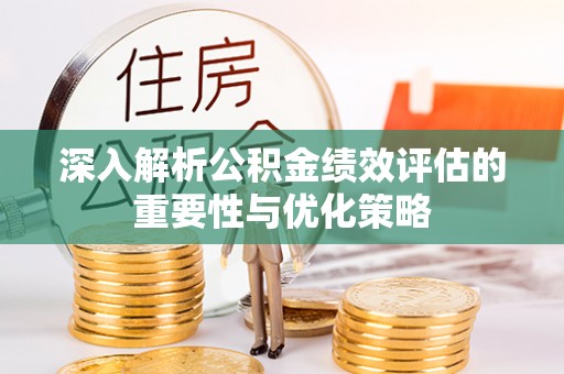 萨尔图深入解析公积金绩效评估的重要性与优化策略