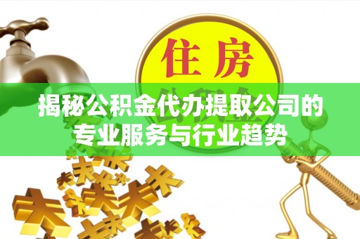 萨尔图揭秘公积金代办提取公司的专业服务与行业趋势