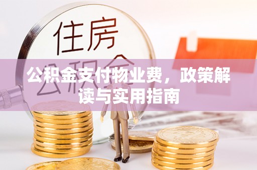 萨尔图公积金支付物业费，政策解读与实用指南